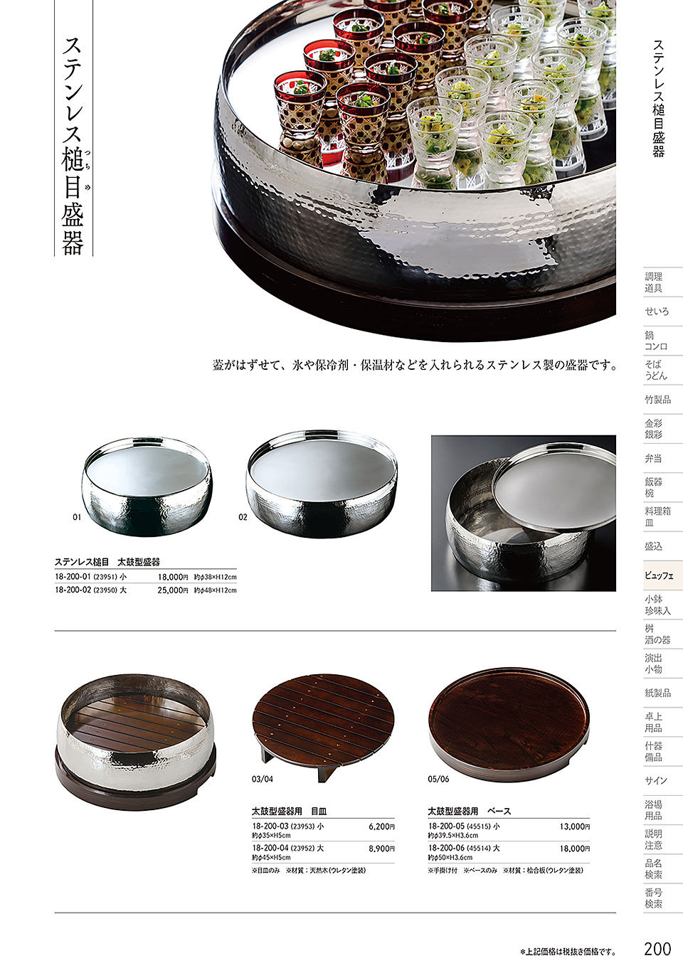 和食器カタログ P.200-ビュッフェ/コンビネーションプレート