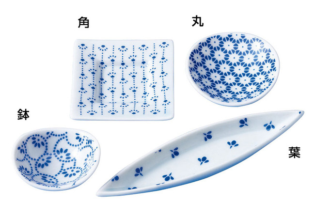 豆小皿 藍 丸(W26822)