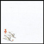 雲竜和紙 4寸雲竜敷紙 寿鶴 (100枚入) (W65286)