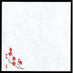 4寸御所の花 耐油天紙(100枚入) 梅(W65815)