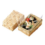 竹皮弁当箱(蓋付) 小(W22154)
