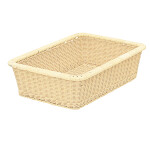 高品質籐・脱衣篭 長角 ナチュラル(W50792)