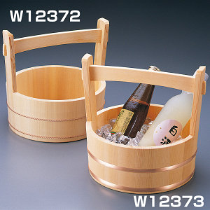 岡持型冷酒クーラー 銅タガ【受注生産品】(W12373)