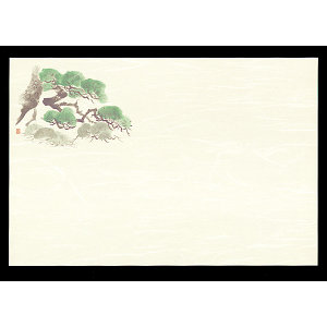 尺3無蛍光紙懐石まっと 水墨 松 (100枚入) (W65690)