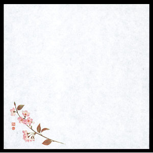 無蛍光紙 御所の花 耐油天紙 桜 100枚 (W65816)