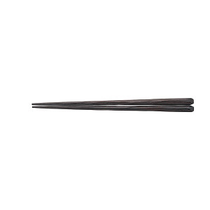彫刻木箸 縞黒檀 小 (W15534)