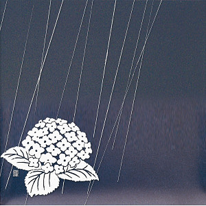 白風景クリアシート(200枚入) 紫陽花(W66742)
