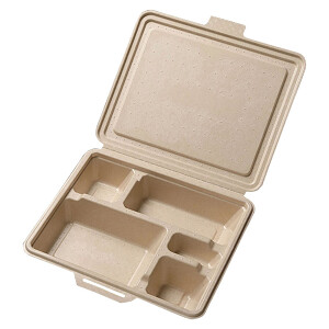 紙弁当BOX(25個入)(KM-57WH) 生成(W08888)