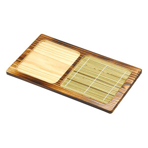 焼杉天もりザル 竹ス付 (W22553)
