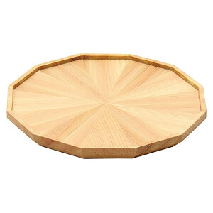桧・放射杢 13角料理皿 小(W38099)