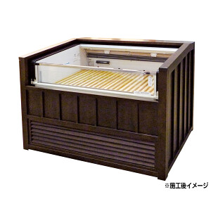 パネルDEデコ 片面オープンショーケースタイプ ブラウン【受注生産品】(W55700)