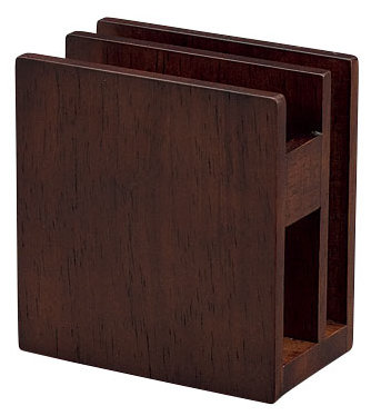 SC 木製ナプキン&メニュースタンド ブラウン(W15277)