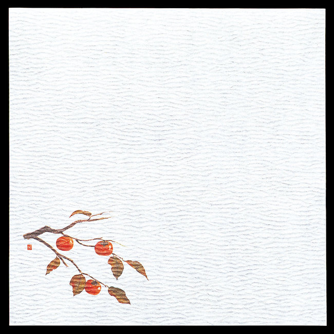 5寸グルメ敷紙 (100枚入) 柿(W64777)