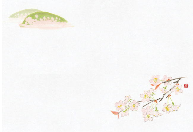 尺1お手元まっと 花景色 (100枚入) 桜(W64962)