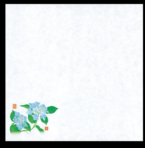 四季耐油天紙(小)(100枚入) 紫陽花(W65480)