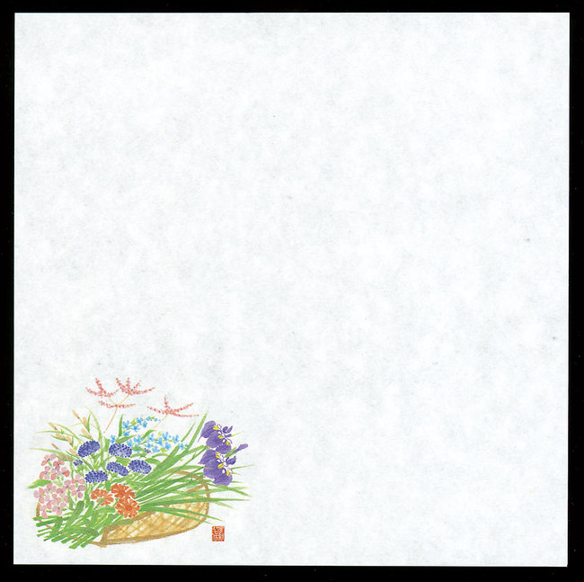 4寸花摘み篭耐油天紙 4寸(100枚入) 初夏(W65552)