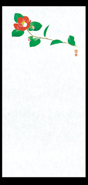 四季 包み焼き紙(100枚入) 椿(W65814)