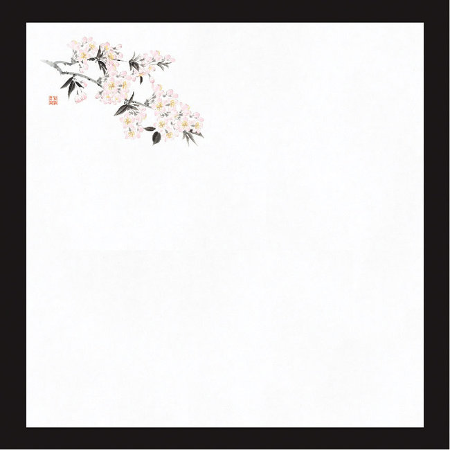花宴耐油天紙 (100枚入) 桜 5寸(W68505)