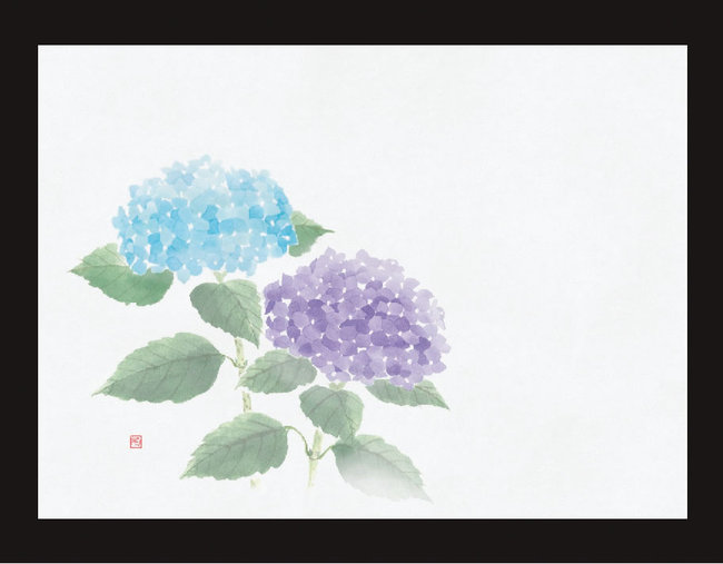 四季彩鮮度保持紙(100枚入) 紫陽花(W69007)