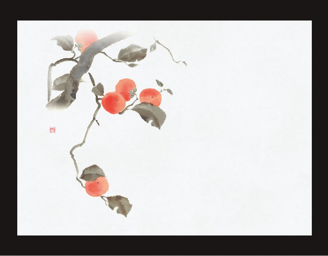 四季彩鮮度保持紙(100枚入) 柿(W69015)