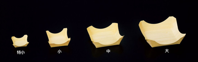 経木容器 角皿 (100枚入) 特小(W23900)
