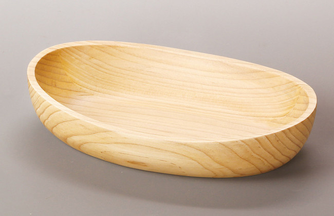 和食器の和心 木製くりぬき舟形ボウル クリアー 小 W サラダボウル 木製皿