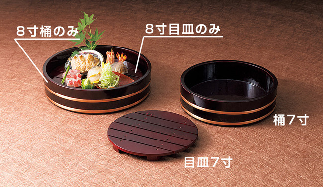 溜塗盛桶用 目皿7寸(W30061)