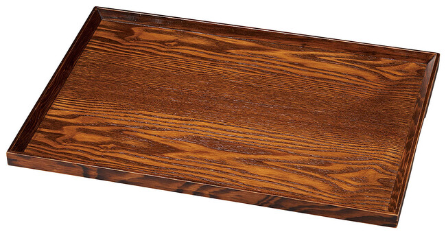 木製ノンスリップマルチトレイ ブラウン 大(W15573)