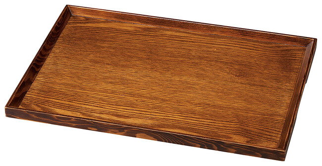 木製ノンスリップマルチトレイ ブラウン 中(W15574)