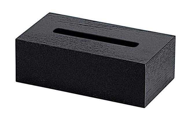 WM ティッシュボックス ブラック (W50603)