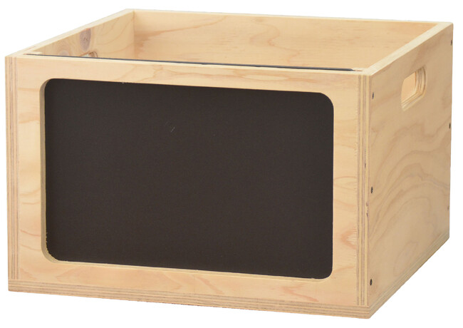 チョークボード付販売木箱 無塗装 L(W52800)