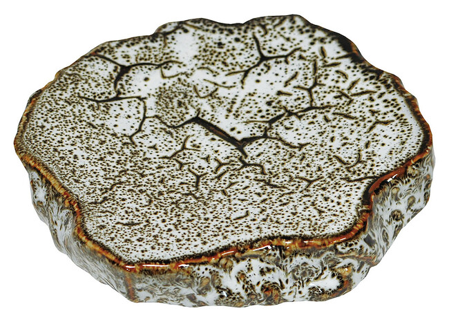 岩石 プレート ゆず白(W79396)