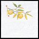 4寸OP懐石敷紙 (100枚入) 柚子(W65120)